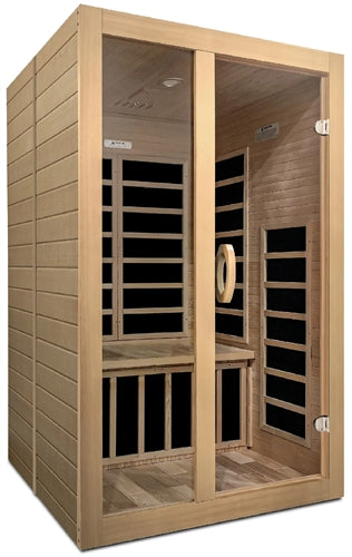 GoldenDesigns DYN-6209-01 Santiago 2 Person Low EMF FAR Infrared Sauna | Image