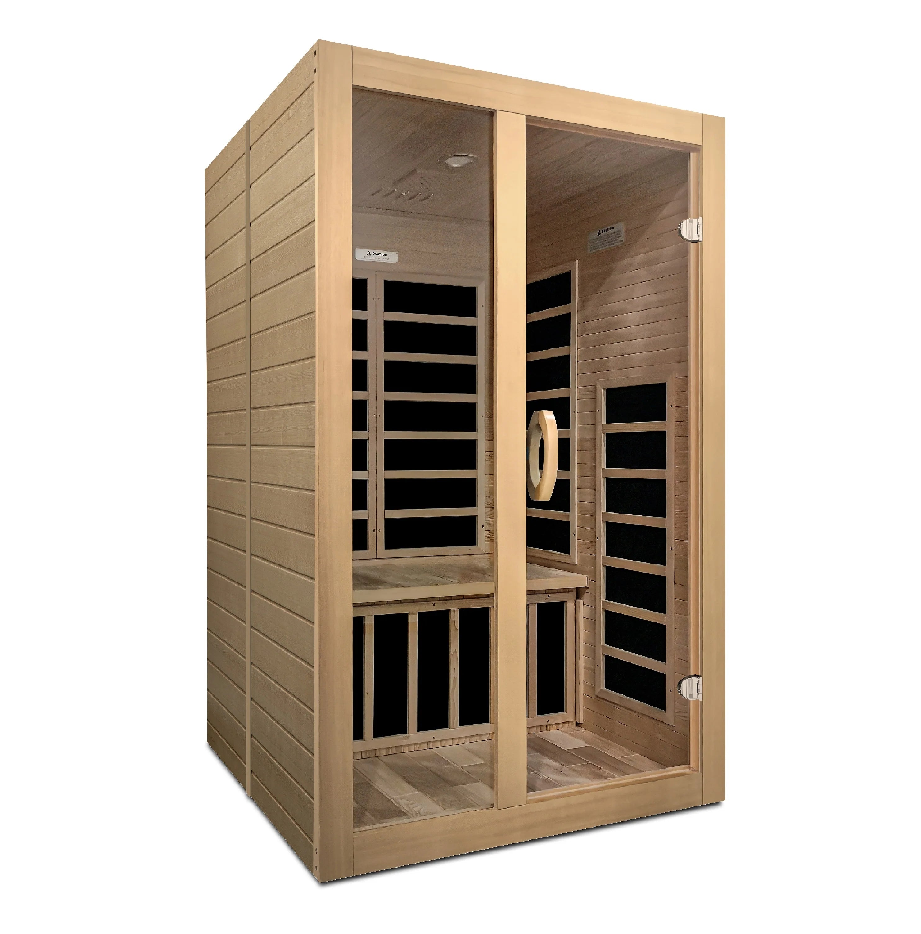 GoldenDesigns DYN-6209-01 Santiago 2 Person Low EMF FAR Infrared Sauna (New)