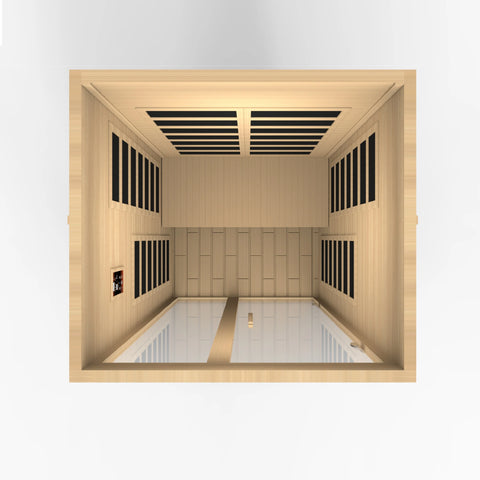 GoldenDesigns DYN-6209-01 Santiago 2 Person Low EMF FAR Infrared Sauna (New)