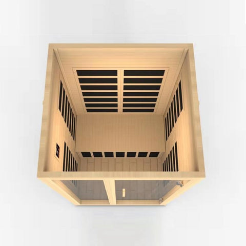 GoldenDesigns DYN-6209-01 Santiago 2 Person Low EMF FAR Infrared Sauna (New)