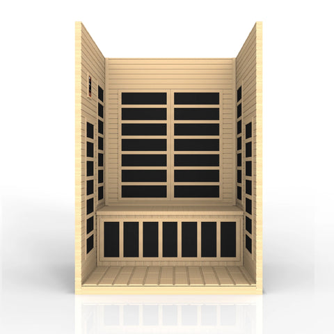 GoldenDesigns DYN-6209-01 Santiago 2 Person Low EMF FAR Infrared Sauna (New)