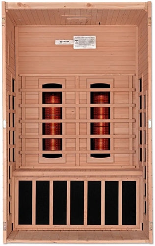 GoldenDesigns DYN-6209-03 FS Dynamic Santiago 2-Person Full Spectrum  Near Zero EMF FAR Infrared Sauna (New)