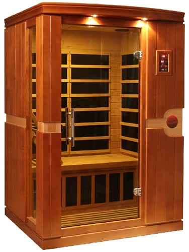 GoldenDesigns DYN-6210-01 Elite Venice Elite 2 Person Ultra Low EMF FAR Infrared Sauna | Image