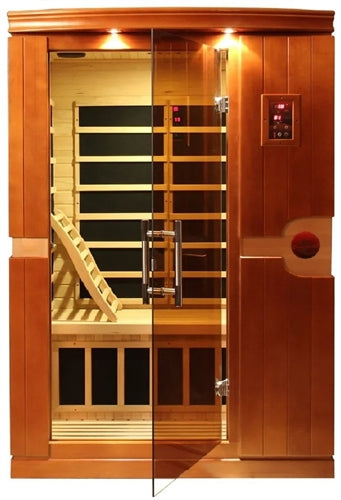 GoldenDesigns DYN-6210-01 Elite Venice Elite 2 Person Ultra Low EMF FAR Infrared Sauna (New)