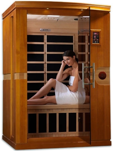 GoldenDesigns DYN-6210-01 Elite Venice Elite 2 Person Ultra Low EMF FAR Infrared Sauna (New)