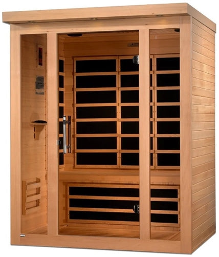 GoldenDesigns DYN-6315-02 Elite Vila 3 Person Ultra Low EMF Far Infrared Sauna (New)