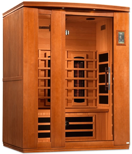 GoldenDesigns DYN-6336-03 FS Dynamic Lugano 3-Person Full Spectrum  Near Zero EMF FAR Infrared Sauna | Image