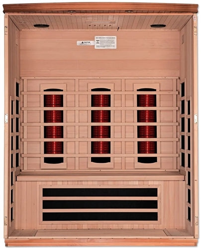 GoldenDesigns DYN-6336-03 FS Dynamic Lugano 3-Person Full Spectrum  Near Zero EMF FAR Infrared Sauna (New)