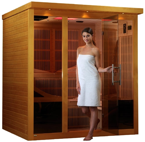 GoldenDesigns DYN-6996-01 Elite Dynamic Monaco 6-person Ultra Low EMF FAR Infrared Sauna (New)