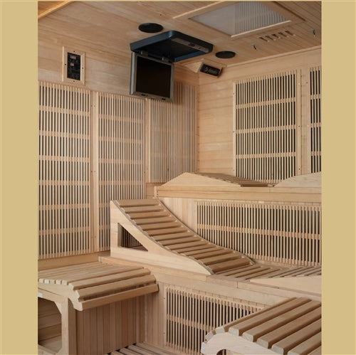 GoldenDesigns DYN-6996-01 Elite Dynamic Monaco 6-person Ultra Low EMF FAR Infrared Sauna (New)