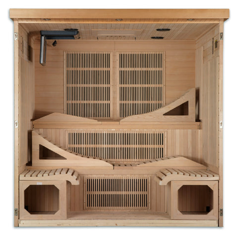 GoldenDesigns DYN-6996-01 Elite Dynamic Monaco 6-person Ultra Low EMF FAR Infrared Sauna (New)