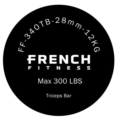 French Fitness 34" Olympic Tricep Bar (New)