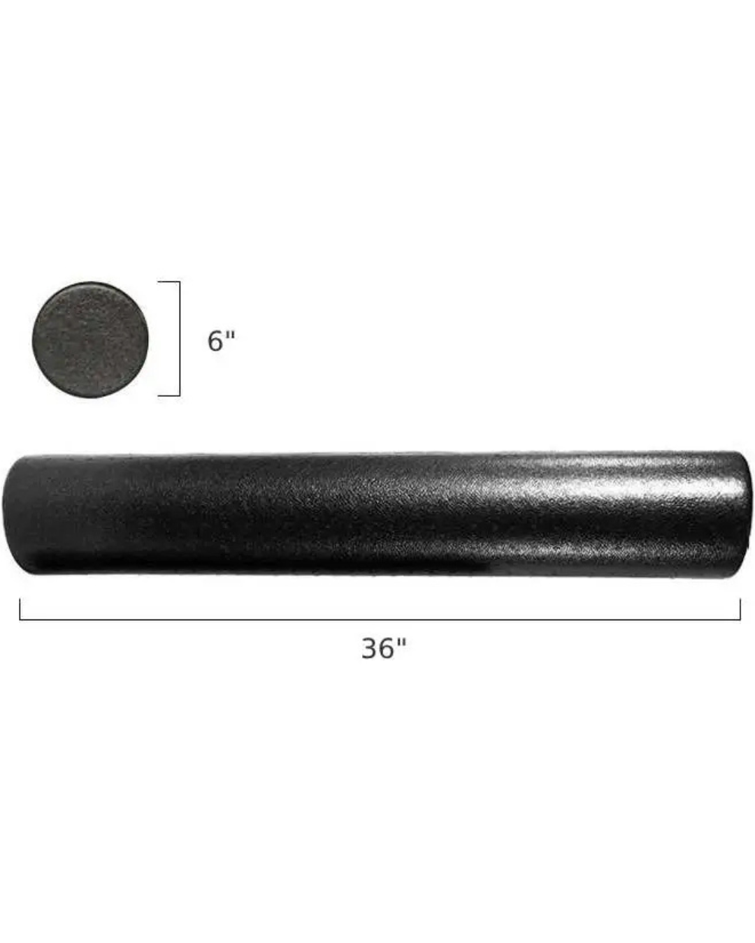 French Fitness 36" Black Foam Roller (New)