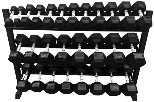 French Fitness 3 Tier Hex Dumbbell Rack 3THDR (New)