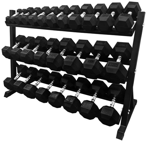 French Fitness 3 Tier Hex Dumbbell Rack 3THDR (New)