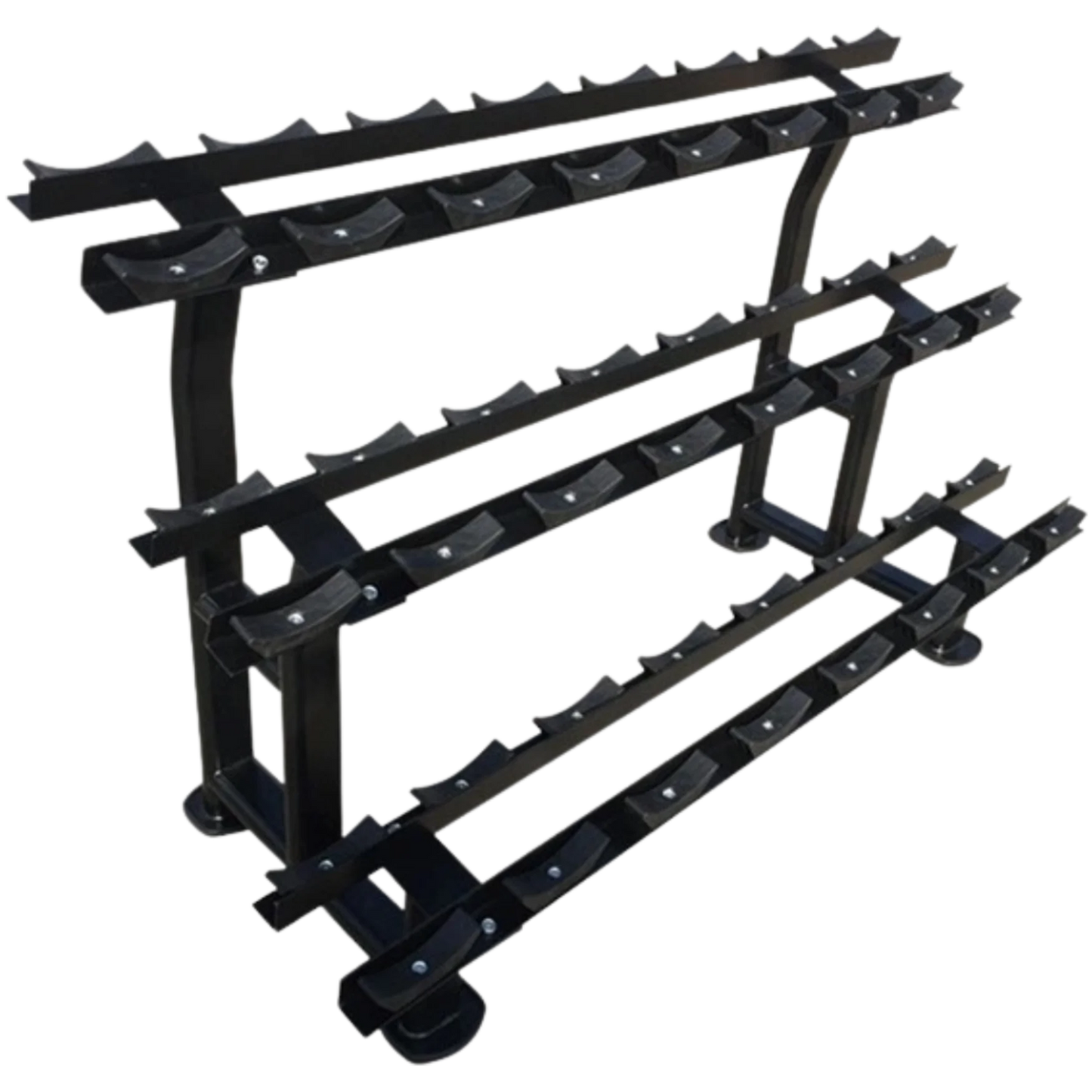 French Fitness 3 Tier Saddle 12 Pair Dumbbell Rack (New)