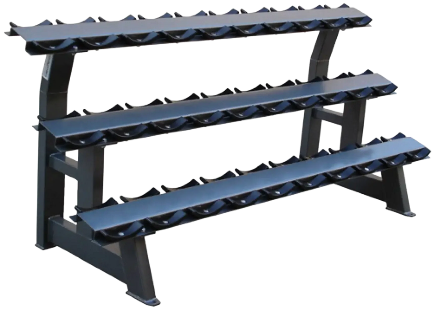 French Fitness 3 Tier Saddle 15 Pair Dumbbell Rack (New)