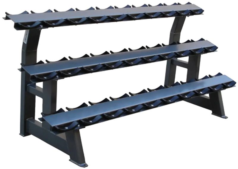 French Fitness 3 Tier Saddle 15 Pair Dumbbell Rack (New)