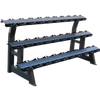 French Fitness 3 Tier Saddle 15 Pair Dumbbell Rack V2 (New)