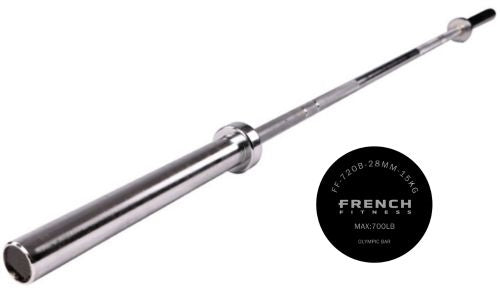 French Fitness 6' Chrome Olympic Bar - 33 Lbs Image