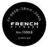 French Fitness 7' (86") 45 Lb Olympic Power Bar -1500 Lb (New)