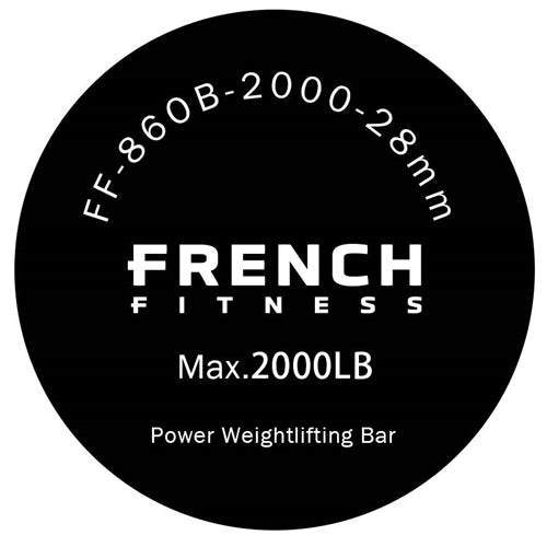 French Fitness 7' (86") 45 Lb Olympic Power Bar -2000 Lb (New)