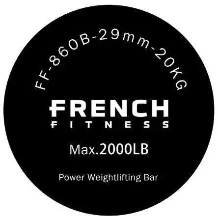 French Fitness 7' (86") 45 Lb Olympic Power Bar -2000 Lb (New)