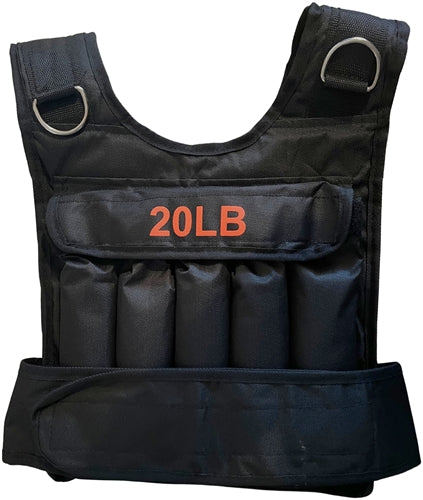 French Fitness Adjustable Weighted Vest, 20 lbs (New)