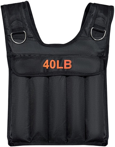 French Fitness Adjustable Weighted Vest, 40 lbs (New)