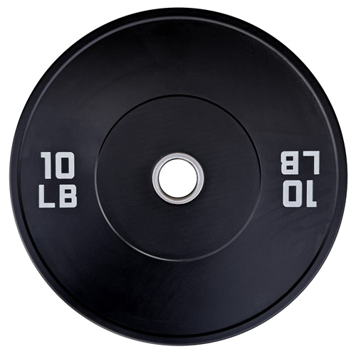 French Fitness Olympic Black Bumper Plate 10 lbs - Blank Image