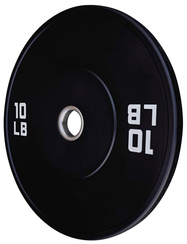 French Fitness Olympic Black Bumper Plate 10 lbs - Blank (New)