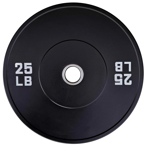 French Fitness Olympic Black Bumper Plate Set 190 lbs - Blank (New)