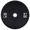 French Fitness Olympic Black Bumper Plate Set 230 lbs - Blank (New)