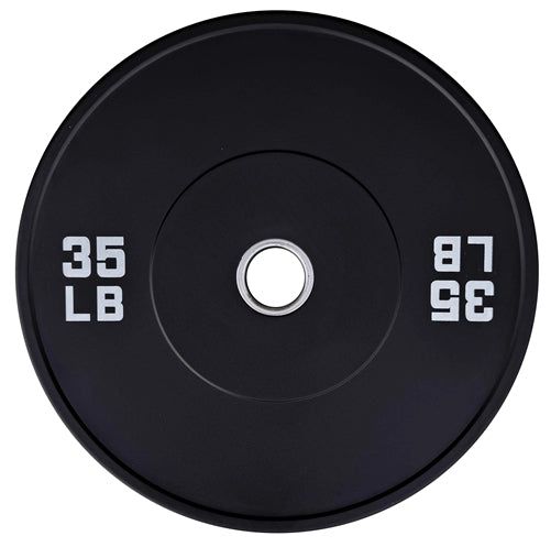 French Fitness Olympic Black Bumper Plate Set 260 lbs - Blank (New)