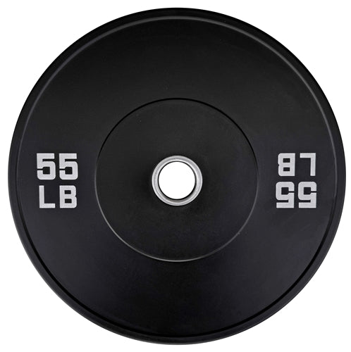 French Fitness Olympic Black Bumper Plate Set 340 lbs - Blank (New)