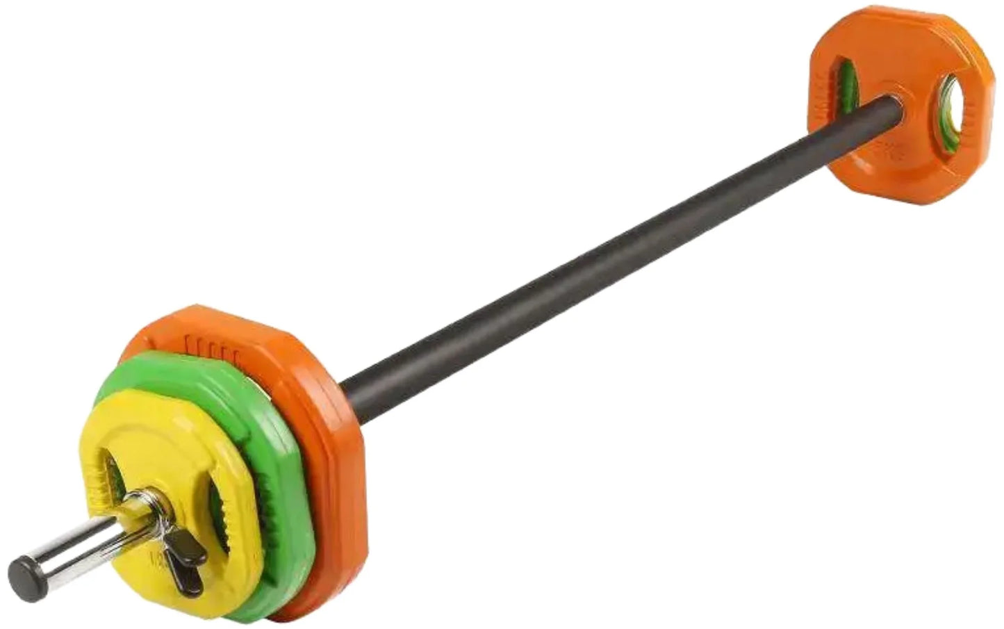 French Fitness Aerobic Barbell & Weight Plate Set of 1  (New)
