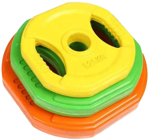 French Fitness Aerobic Barbell & Weight Plate Set of 1  (New)