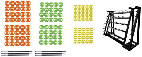 French Fitness 20 Set Aerobic Bar & Plate Package w/Rack (New)
