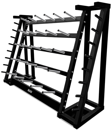 French Fitness Aerobic Bar & Plate Rack - Fits 20 Sets (New)