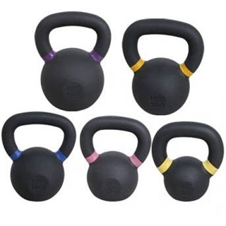 French Fitness Cast Iron Kettlebell Set 5-50 lbs (New)