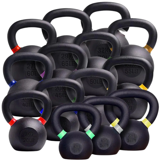 French Fitness Cast Iron Kettlebell Set 5-70 lbs (New)