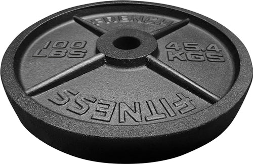 French Fitness Cast Iron Olympic Weight Plate V1 100 lbs (New)