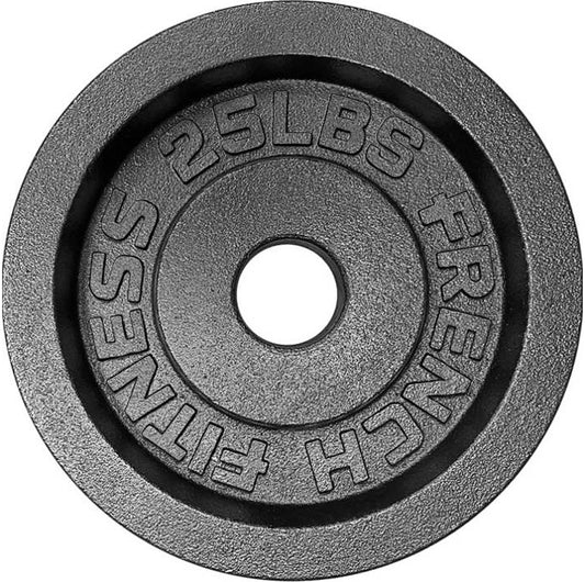 French Fitness Cast Iron Olympic Weight Plate V1 25 lbs (New)