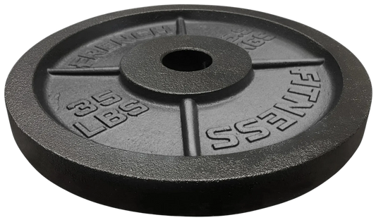 French Fitness Cast Iron Olympic Weight Plate V1 35 lbs (New)