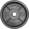 French Fitness Cast Iron Olympic Weight Plate V1 Set w/7 ft Olympic Bar 395 lbs (New)