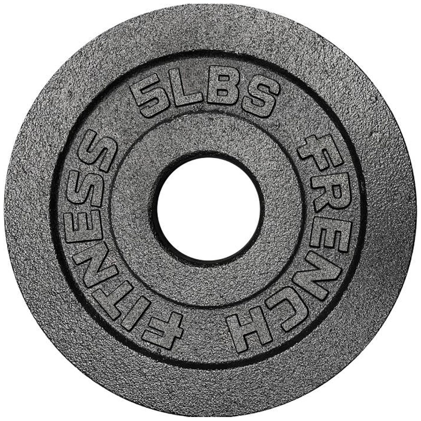French Fitness Cast Iron Olympic Weight Plate V1 5 lbs (New)