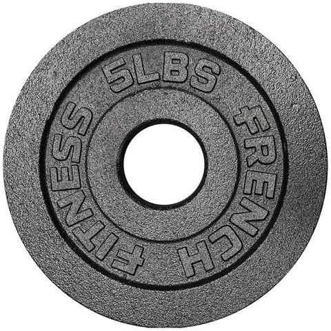 French Fitness Cast Iron Olympic Weight Plate V1 5 lbs (New)
