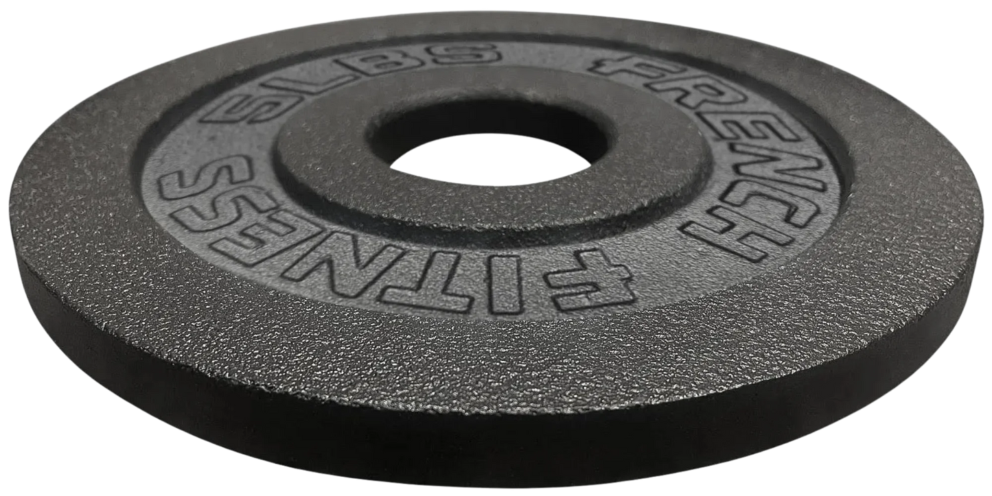 French Fitness Cast Iron Olympic Weight Plate V1 5 lbs (New)