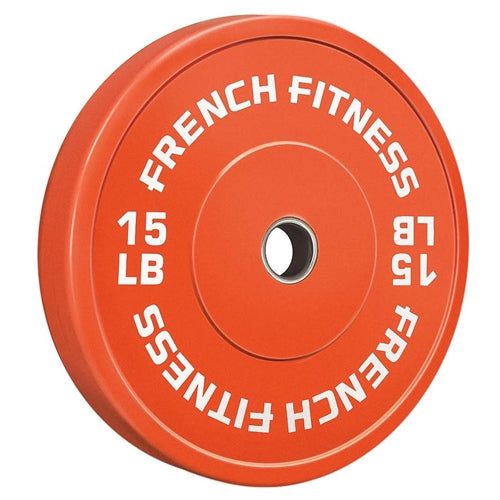 French Fitness Olympic Colored Bumper Plate 15 lbs Image