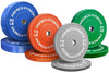 French Fitness Olympic Colored Bumper Plate Set 190 lbs Image